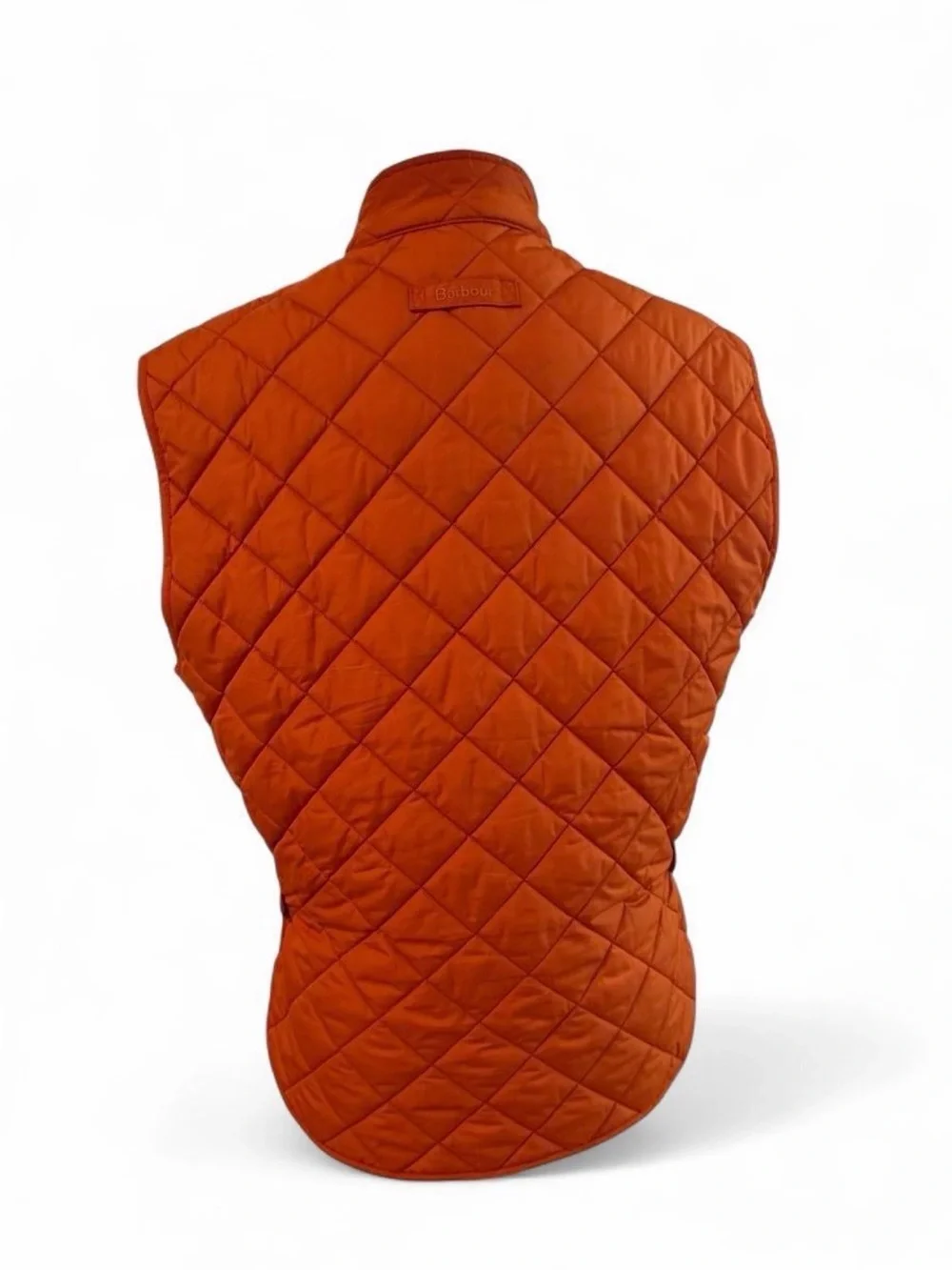 Barbour Lower Gail Quilted Vest Men's Large Orange Snap Front Hunting Gilet - L